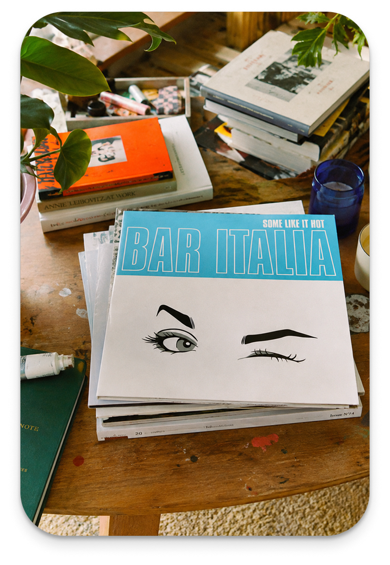Photo of a music magazine on a table